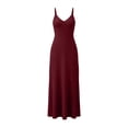 thumbnail image 4 of CHUMUD Robes d'Été pour Femmes avec Poches Robe Maxi à Bretelles Spaghetti Décontractée Coupe Ample Robe Soleil, 4 of 8