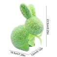 thumbnail image 3 of Adorno de conejo de Pascua – Conejo de pie, espuma, multicolor, 9,25" de alto, lazo brillante, detalle de mesa, decoración de vacaciones de primavera, 3 of 6