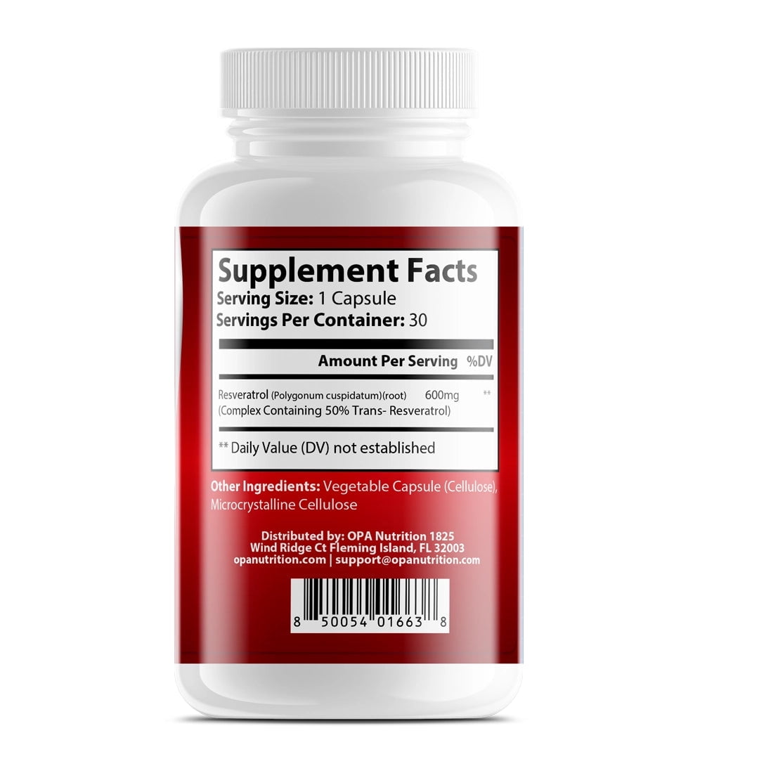 OPA Heart Resveratrol Antioxidant Support Supplement – 30sv