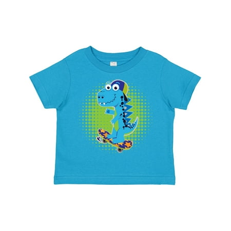 

Inktastic Skateboarding Boy Dinosaur Gift Toddler Boy Girl T-Shirt