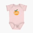 thumbnail image 2 of Luvly Cutie Mandarin Orange Short Sleeve Baby One-Piece, New Born, Baby Shower Gift, New Parents Gift, 2 of 4
