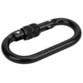 thumbnail image 2 of 7075 Aviation Aluminum Outdoor Climbing Mountaineering O Shape Automatic Lock Development Safety Protection CarabinerBlack, 2 of 6