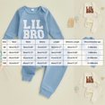 thumbnail image 3 of mgoYE Baby Boy Clothes Little Brother Ribbed Long Sleeve Romper Pants Set 0 3 6 9 12 18 Months 2Pcs Cute Infant Fall Winter Clothes, 3 of 8