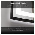 thumbnail image 6 of Lighted Vanity Mirror, 32x36 Inch Black Framed Gradient Front and Backlit LED Bathroom Mirror, 3 Colors Dimmable CRI>90, IP54 Enhanced Anti-Fog Wall Mounted LED Mirror for Bathroom, 6 of 7
