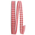 thumbnail image 1 of Red And White Gingham Wired Ribbon, 1 of 1
