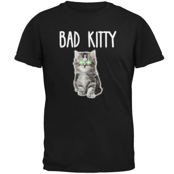 Old Glory Mens Halloween Bad Kitty Cat Ghost Short Sleeve T Shirt