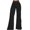 Black, variant on Lovskoo 2024 Women's Full Length Cotton and Linen Pants Fashion Spring and Summer Versatile Elastic Waist Solid Color Wide Leg Pants Black