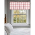thumbnail image 3 of Valance Curtain Romantic Love Kitchen Curtain for Window Pink Buffalo Check Plaid Rod Pocket Curtain Valance Window Treatment for Kitchen Bathroom Dining Room 1 Panel 54x18inch, 3 of 9
