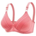 thumbnail image 2 of Women's Wireless Bra Soft Breathable Wirefree Everyday Bras for Women Comfort Daily Wear | CSEONE,Watermelon Red S, 2 of 3