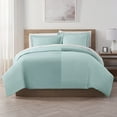 thumbnail image 3 of Serta Supersoft Cooling Bed Set, 3 Piece Reversible Duvet Set, King, Ether Teal, 3 of 5