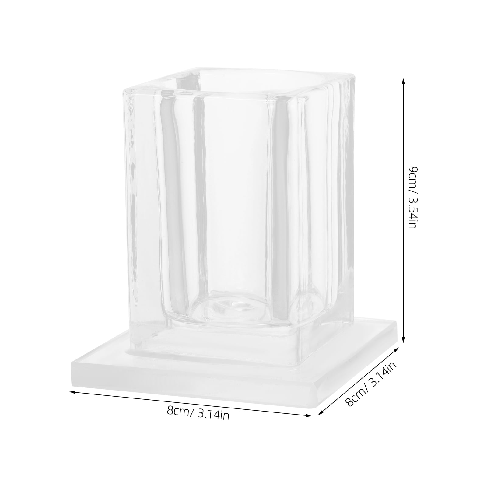 QIFULL Desktop Microphone Stand in White Acrylic Material with Sturdy Structure for Office and Home Use