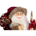 thumbnail image 2 of STP Goods Santa Claus with Staff Collectible Doll 24" (60 cm) Santa Claus Christmas Figurine Holiday Décor Xmas Standing Decoration Xmas Figure Doll Decoration, Red and Gold, 2 of 9