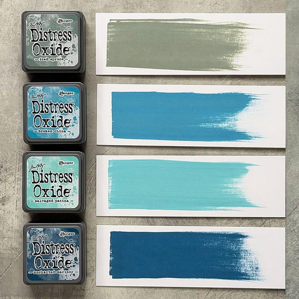 Mini Distress Oxide Pad Bundle - Ranger Tim Holtz Mini Distress Oxide Pad Sets #13, #14, #15, #16, #17, #18 with Trebbies Detail Stick