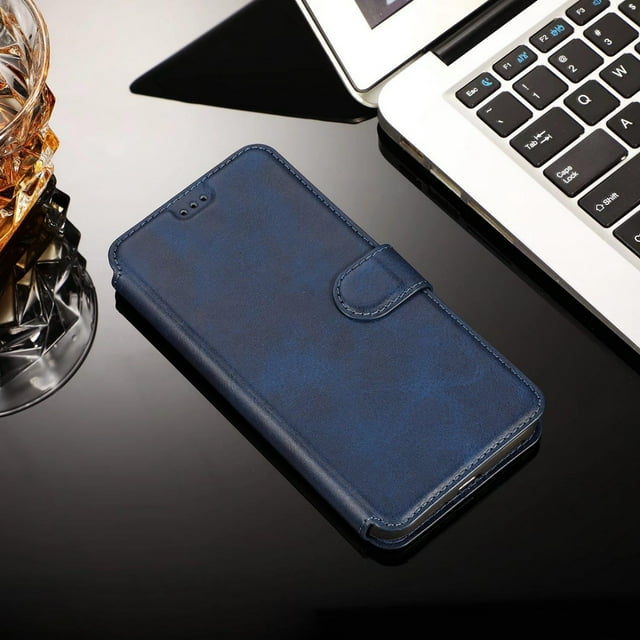 «Elegante marco de fotos con tarjetero para teléfono: ¡recuerdos con un diseño perfecto para los que marcan tendencia!». Azul