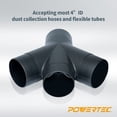 thumbnail image 3 of Conector de recolección de polvo de 3 vías POWERTEC 70275V, 4 pulgadas, 3 of 7