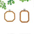 thumbnail image 2 of 2pcs Imitation Wood Embroidery Octagon Frame DIY Craft Cross Stitch Chinese Traditional Sewing Manual Tool (14x14CM Octagon + 11x15CM Rectangle), 2 of 3