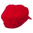 thumbnail image 4 of Circle Mario and Luigi Embroidered Cotton Newsboy Cap - Red XL-2XL, 4 of 5