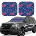 thumbnail image 2 of Picia Chicken and Rooster 2 Piece Car Windshield Sun Shade Foldable | Foldable Sun Shield for Front Window Blocks UV Rays and Keeps Your Vehicle Cool-Small, 2 of 7
