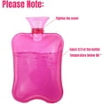 thumbnail image 3 of Juego de 2 bolsas de agua caliente con funda gruesa y lujosa | Capacidad de 2 litros | Funda para botella de agua caliente extraíble y lavable | Libre de contaminantes (rosa y gris), 3 of 7