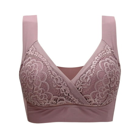 

CHGBMOK Bras For Women No Underwire Push Up Plus Size Women Sexy Solid Color Plus Size Cup Push Up Underwear Bras Underwire Lace Bras