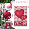 thumbnail image 2 of Valentines Day Garden Flag 12x18 Inch Heart Pattern Double Sided for Anniversary Wedding Yard Outdoor Decoration, 2 of 6