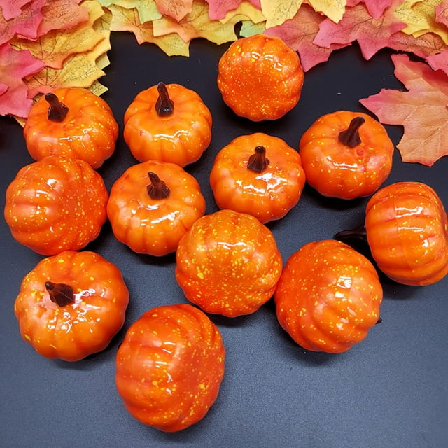 Desktop Ornament Mini Pumpkins Model Foam Decoration for Desktop Display Seasonal Autumn Ornament
