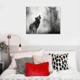 thumbnail image 4 of Nawypu   Wolf Canvas Wall Art Forest Animal Picture Paintings Black and White Wolves Prints Artwork for Living Room Bedroom Bathroom Decor Ready to Hang, 4 of 4