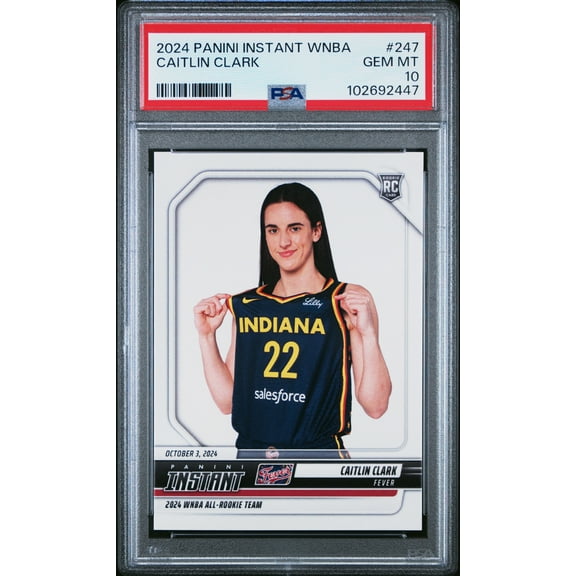 Caitlin Clark 2024 Panini Instant WNBA All Rookie Team Rookie Card #247 PSA 10 Gem Mint