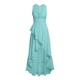thumbnail image 4 of Tqcoqu Summer Dresses for Women 2026 Dressy Casual Deep V Neck Tank Dress Elegant Flowy Ruffle Sleeveless Sundresses,Sky Blue Women's S-XXXL, 4 of 6