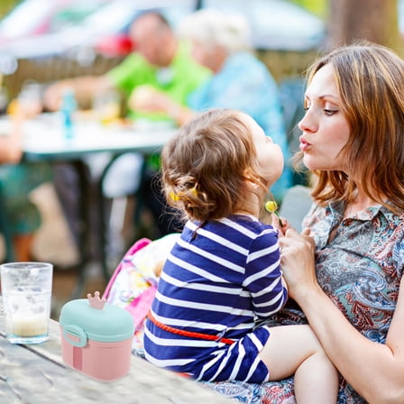 LEORX Infant Food Box Leakproof Milk Powder Canister Pink 1Pcs