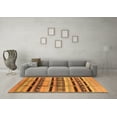 thumbnail image 3 of Ahgly Company Indoor Square Oriental Orange Industrial Area Rugs, 5' Square, 3 of 4