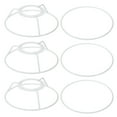 thumbnail image 1 of Marco de anillo de pantalla de lámpara Uxcell de 4.7" E26 E27 con adaptador europeo, 3 piezas soporte de pantalla de lámpara marco de alambre DIY, 1 of 7