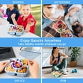 thumbnail image 5 of Caperci 3 Pack Lunchable Snack Containers -660ml 5 Compartment Lunchable Containers with Dividers, Dishwasher Safe, New Virgin PP Translucent Lid+ Solid-Colored Box Body (Light Color)​, 5 of 7