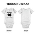 thumbnail image 3 of Warning: Protected by A Tibetan Mastiff Dog Funny Baby Rompers Baby Clothes (White,3-6 Months), 3 of 5