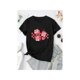 thumbnail image 2 of Camiseta Para Mujer De Verano Para Uso Diario, Viajes, DesplazamientosCreative Pink Heart Dice Pattern Printed Women'S Fashion Trendy Round Neck Short Sleeve, Simple Casual Sports T-Shirt, Comfortab, 2 of 7