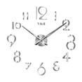 thumbnail image 4 of Reloj de pared 3D DIY, moderno, sin marco, con números adhesivos decorativos plateados Plata, 4 of 9