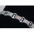 thumbnail image 3 of Silver Shop Men's Round Cut Cubic Zirconia 14K White Gold Finish Silver Men's Tennis Bracelet, 3 of 4