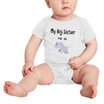 thumbnail image 2 of My Big Sister Is A Elephant Cute Baby Clothing Bodysuits Boy Girl, 2 of 5