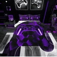 thumbnail image 2 of Erosebridal Purple Gamepad Bedding Sets Twin with Comforter, Game Player Duvet Insert, Modern Gaming Reversible Comforters & Duvets, Breathable Bedroom Decoration, 2pcs, 2 of 8