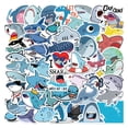 thumbnail image 2 of Cartoon Cute Shark Waterproof Sticker Luggage Guitar Notebook DIY Sticker Decoration Baby Prop, 2 of 5