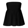 thumbnail image 7 of Vmvidoty Women's Tube Tops Ruffle Hem Sleeveless Peplum Bandeau Strappy Cami Tank Top Black L, 7 of 7