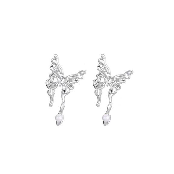 DESIGNICE Earrings,Inspired by Korean Fashion Stud Earrings for Women,Unique Arc-Shaped Circle Design Clip on Earrings,Style6
