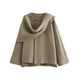 thumbnail image 1 of Bufanda y chaqueta Peacoat Kissonic para mujer, de gran tamaño, color caqui claro, 1 of 6