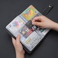 thumbnail image 4 of Business Card Organizer Business Card Holder Book, Portable Business Card Binder File Sleeve Storage, Business Card Holders，black, 4 of 5