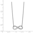 thumbnail image 2 of 925 Sterling Silver 18 Inch Diamond Infinity Necklace Pendant Charm, 2 of 6