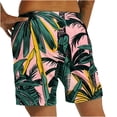 thumbnail image 5 of JUUYY Men's Fashion 3D Hawaiian Print Shorts Drawstring Elastic Waist Pockets Short Pants Summer Casual Loose Comfortable Holiday Beach Plus Size Shorts Multicolor XL, 5 of 5