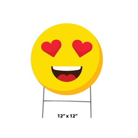 Emoji Heart Eyes Yard Sign Icon