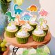 thumbnail image 4 of Decoración para pastel de cumpleaños de dinosaurios KINGZONE, 33 piezas, 4 of 7