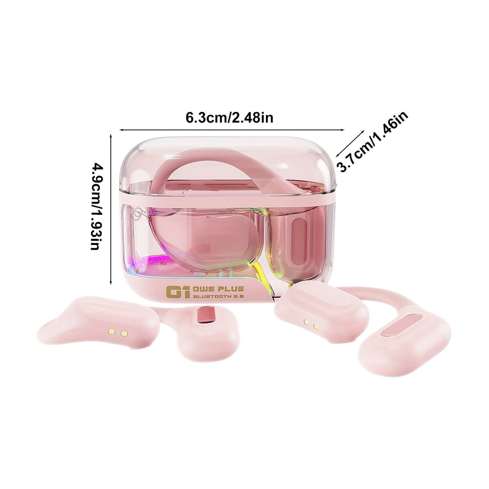 Cheap things Open Ear Earbuds Clip on Earbuds Bluetooth 5.4 IPX4 Waterproof Running Headphones Light Weight Comfort Stable Fit Workout Open Ear Headphone Fitness Headphones for Running