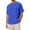 Blue, variant on Mens Cotton Linen T Shirts Short Sleeve Crewneck Casual Shirts Summer Breathable Lightweight Vacation Pullover Tops, SizesM-4XL